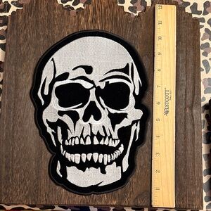 PATCH Black and White Skull Patch